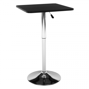 Masa pentru bar cu inaltimea reglabila, negru, 57x84-110 cm, FLORIAN