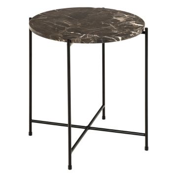 Măsuță auxiliară rotundă cu blat din marmură ø 42 cm Avila – Actona