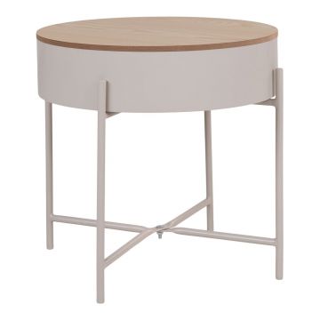 Măsuță auxiliară rotundă din metal ø 40 cm Sisco – House Nordic