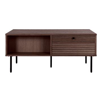 Măsuță de cafea maro închis cu aspect de lemn de stejar 50x100 cm Kyoto – House Nordic