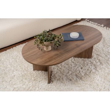Masuta de cafea, Hanah Home, pal melaminat, nuc, 119x60x40 cm