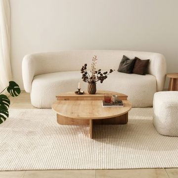 Masuta de cafea, Hanah Home, pal melaminat, stejar safir, 90x60x30 cm