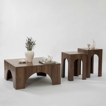 Masuta de cafea, Neostill, Collesium, 80x37x80 cm, PAL, Maro