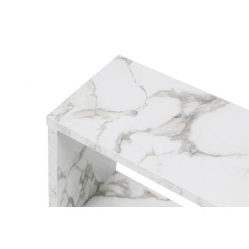 Masuta, Kalune Design, Life, 60x60x20 cm, PAL, Alb/Negru