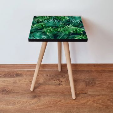 Masuta, Leona, Shp202, 35x42x35 cm, Verde / Albastru Marin