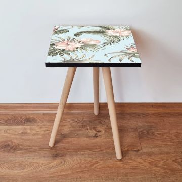 Masuta, Leona, Shp207, 35x42x35 cm, Albastru / Verde / Roz