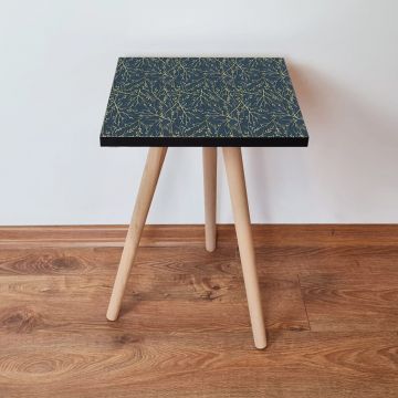 Masuta, Leona, Shp236, 35x42x35 cm, Antracit / Aur
