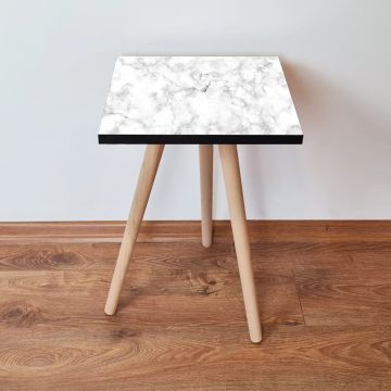 Masuta, Leona, Shp255, 35x42x35 cm, Alb/Negru
