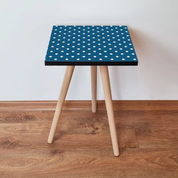 Masuta, Leona, Shp370, 35x42x35 cm, Bleumarin/Alb