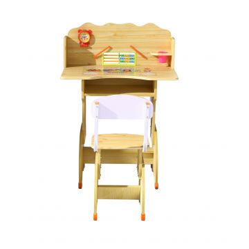 Set birou copii, natur, 75x48x102-105 cm