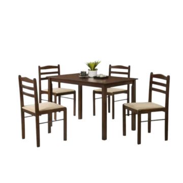 Set masa Parma cu 4 scaune, Maro, 110x70x73cm, UnicSpot