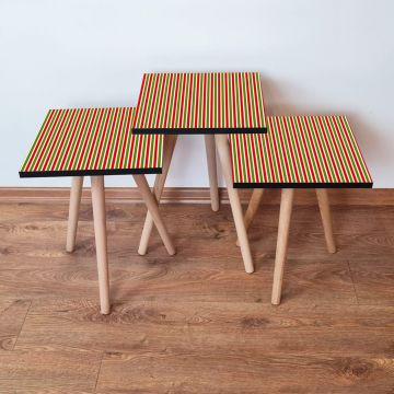 Set masute 3 piese, Leona, 3Shp338, Multicolor