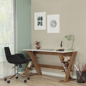 Birou, Comforty, Lungo, Stejar închis / Alb