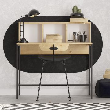 Birou, Elegance, Dustin, Stejar safir / negru