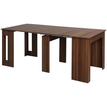 HOMCOM Masă Extensibilă, Masă Mobilă, Design Modern, 180 cm x 85 cm x 75 cm, Maro | Aosom Romania