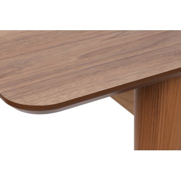 Masa de sufragerie extensibila, Nmobb, Lotus, 130x75x80 cm, MDF , Maro