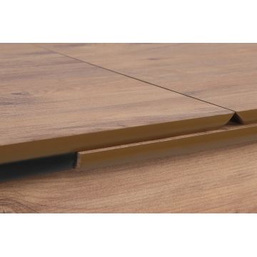 Masa de sufragerie extensibila, Nmobb, Sigma, MDF , Nuc / Negru