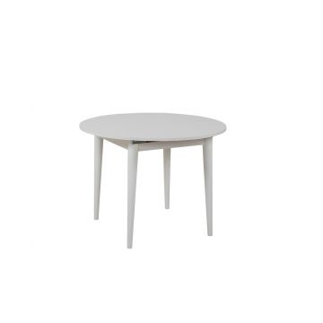 Masa de sufragerie extensibila, Vella, Vina 139, 100x75x100 cm, PAL, Alb