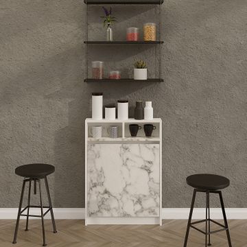 Masa pliabila, Elegance, Bracked, Marmură Carrara