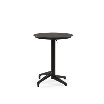 Masa pliabila, Tilia, Masa Moon Ø60 V2 F, 60x78x60 cm, Cadru: 100% ALIMINIUM, Negru