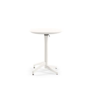 Masa pliabila, Tilia, Moon Ø60 V2F, Alb-ivoriu