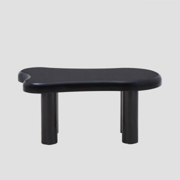 Masuta de cafea Alto, Homla, 100x60x45 cm, MDF, negru lucios