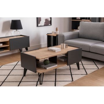 Masuta de cafea, Arnetti, Viper, 103.6x53.6x45.5 cm, PAL, Safir / Antracit