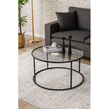 Masuta de cafea, Caliente, Startis 80, Negru / Fume
