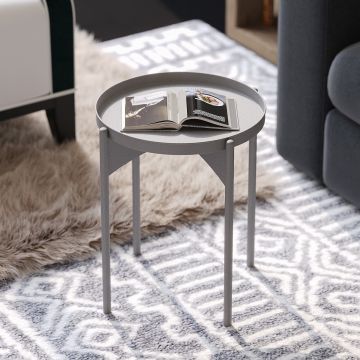 Masuta de cafea, Cerritos, Shb-002-D, 44x57x44 cm, Metal, Gri