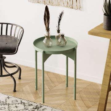 Masuta de cafea, Cerritos, Shb-002-E, 44x57x44 cm, Metal, Verde