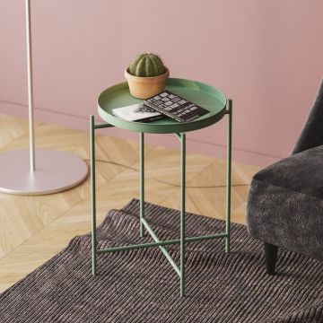 Masuta de cafea, Cerritos, Shb-007-D, 46x56x46 cm, Metal, Verde