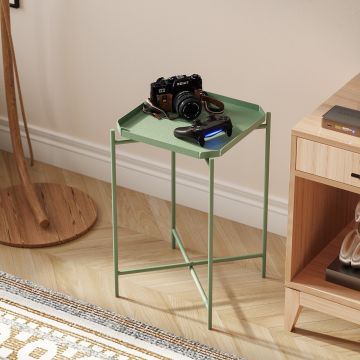 Masuta de cafea, Cerritos, Shb-008-D, 46x56x46 cm, Metal, Verde