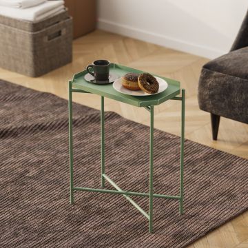 Masuta de cafea, Cerritos, Shb-009-D, 26x56x40 cm, Metal, Verde