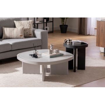 Masuta de cafea, Howard, Cream, 92x35x92 cm, MDF , Gri