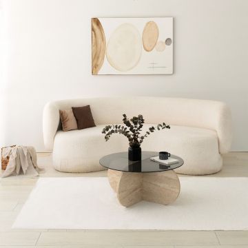 Masuta de cafea, Neostill, Bubble, Travertin / Fumure