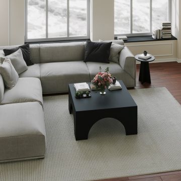 Masuta de cafea, Neostill, Collesium, 80x37x80 cm, PAL, Negru