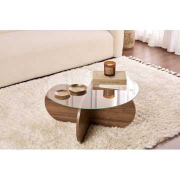 Masuta de cafea, Nordure, Aeris, Nuc / Transparent