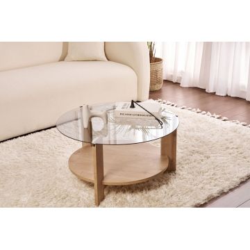 Masuta de cafea, Nordure, Clara, Stejar Safir / Fume