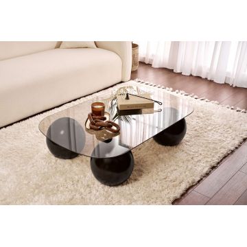 Masuta de cafea, Nordure, Evara, Negru/Bronz
