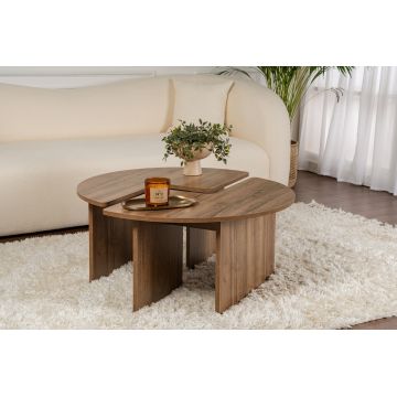 Masuta de cafea, Nordure, Moira, 90x41 cm, Maro