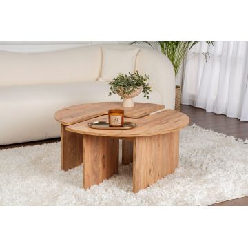 Masuta de cafea, Nordure, Moira, 90x41 cm, Maro