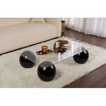 Masuta de cafea, Nordure, Sera, Negru/Transparent