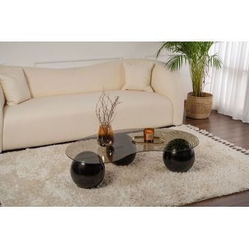 Masuta de cafea, Nordure, Sphere, Negru/Bronz