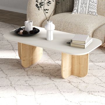 Masuta de cafea, Odessa, Becaj, 120x41.4x60 cm, Gresie / Stejar Safir