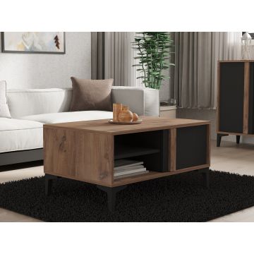 Masuta de cafea, Puqa Design, Sonay, 90x45x60 cm, PAL, Atlantic / Antracit