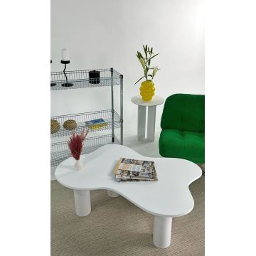 Masuta de cafea, Rotexa, Bloom, 110x40x70 cm, Alb