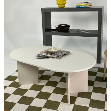 Masuta de cafea, Rotexa, Leo Large, 110x42x60 cm, Crem