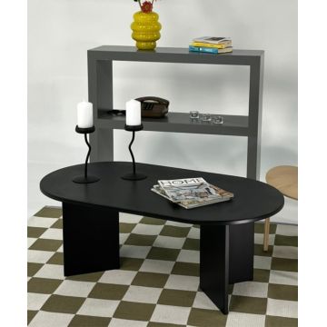 Masuta de cafea, Rotexa, Leo Large, 110x42x60 cm, Negru