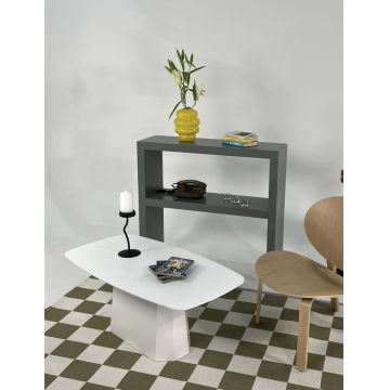 Masuta de cafea, Rotexa, Lilyum Large, 100x42x54 cm, Alb
