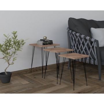 Masute, Puqa Design, Mali, PAL, Negru / Pin Atlantic